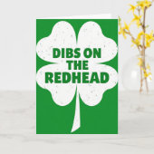 Carte Redhead Luck St Patricks Day Card (Fleur jaune)