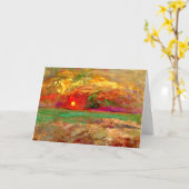 Carte Redon - Coucher de soleil, oeuvres colorées (Fleur jaune)