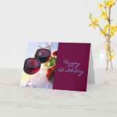 Carte Reds à l'après-midi Anniversaire (Fleur jaune)