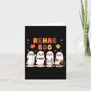 Carte Rééducation Boo Halloween Amusement Fantôme Thérap
