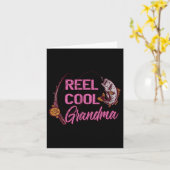 Carte Reel Cool Grand-mère Femme Pêche (Fleur jaune)