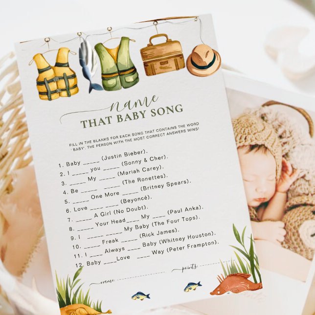 Carte Reel Nom Excité Que Bébé Chanson Douche Jeu (Créateur téléchargé)