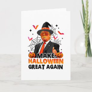 Carte Refaire Halloween Grande Encore Drôle Trump Fantôm
