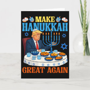 Carte Refaire Hanukkah Great Again Trump Menorah Chanuka