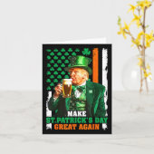 Carte Refaire la Saint-Patrick Grande Encore Drapeau USA (Fleur jaune)