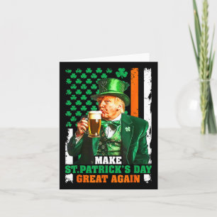 Carte Refaire la Saint-Patrick Grande Encore Drapeau USA
