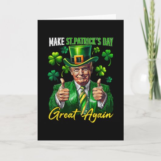 Carte Refaire la Saint-Patrick Grande Encore Trèfle Trum (Devant)