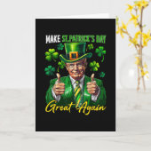 Carte Refaire la Saint-Patrick Grande Encore Trèfle Trum (Fleur jaune)