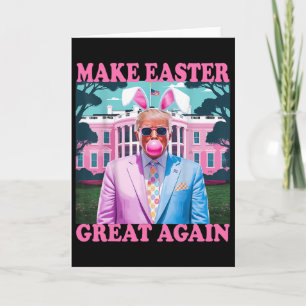 Carte Refaire Pâques Grande Encore Drôle de Lapin Trump