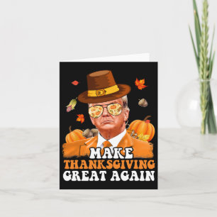 Carte Refaire Thanksgiving Great Again Automne Feuilles