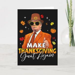 Carte Refaire Thanksgiving Great Again Automne Feuilles
