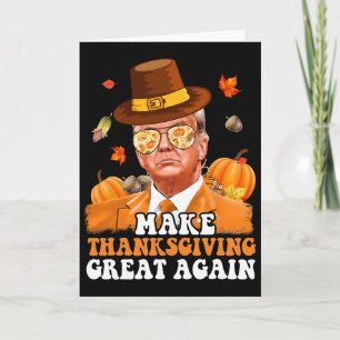 Carte Refaire Thanksgiving Great Again Automne Feuilles
