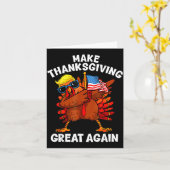 Carte Refaire Thanksgiving Great Encore Dandinant Dinde (Fleur jaune)
