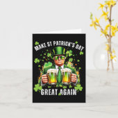 Carte Refaisons la Saint-Patrick Encore Mieux Drôle Trum (Fleur jaune)