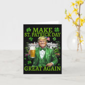 Carte Refaisons la Saint-Patrick Grande Encore Drôle Tru (Fleur jaune)