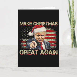 Carte Refaisons Noël Grande Encore Santa Drôle Trump Noë
