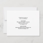 Carte Refinancer votre maison Société hypothécaire Marke (Dos)