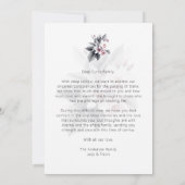 Carte Refined Black White Illustration Leaves & Flowers (Dos)