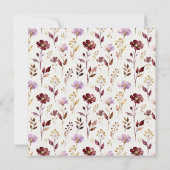 Carte Refined Burgundy Wildflowers & Branches Sympathy (Dos)