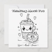 Carte Réfléchissez à votre sujet | Belle beigne et café (Dos)