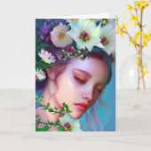 Carte Réfléchissez à votre sujet | Jolie Fairy (Fleur jaune)