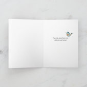 Carte Réfléchissez bien à vos écritures Aquarelle Oiseau (Intérieur)