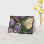 Carte Reflet de papillon et de fleur de lilas dans une g (Fleur jaune)