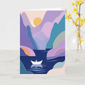 Carte Reflet du lac ensoleillé (Fleur jaune)