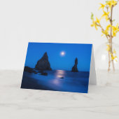 Carte Reflet du lever de lune | Islande, Reynisdrangur (Fleur jaune)
