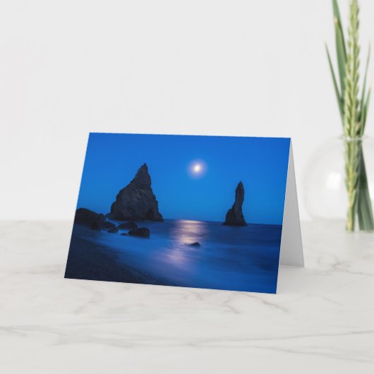 Carte Reflet du lever de lune | Islande, Reynisdrangur (Devant)