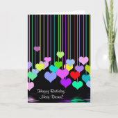 Carte Réflexion cardiaque d'anniversaire (Devant)