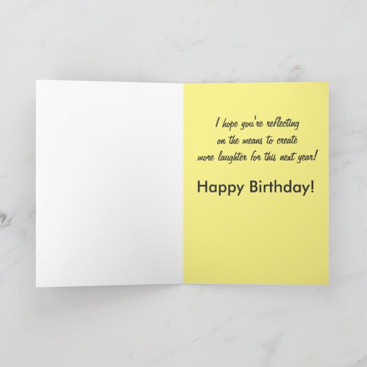 Carte Réflexion d'anniversaire (Intérieur)