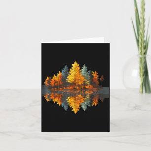 Carte Réflexion de la nature forêt automne graphique ext