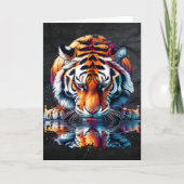 Carte Réflexion de l'eau potable tigre (Devant)