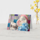 Carte Réflexion de printemps (Fleur jaune)