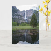 Carte réflexion de Yosemite Falls (Fleur jaune)