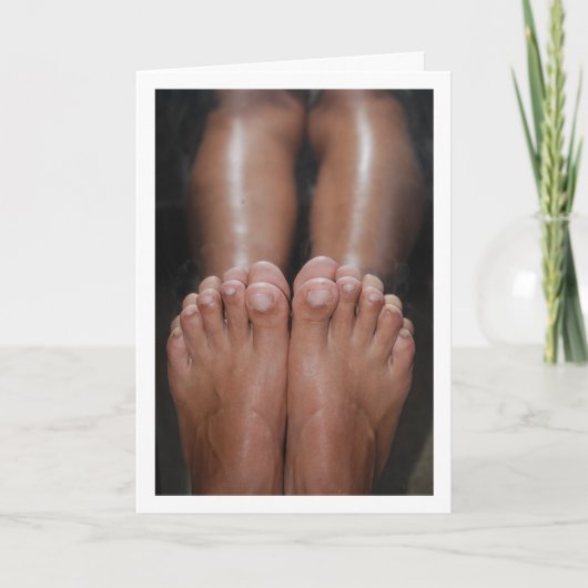 Carte Réflexion des pieds dans le miroir (Devant)