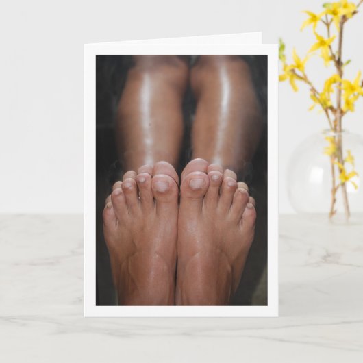 Carte Réflexion des pieds dans le miroir (Fleur jaune)