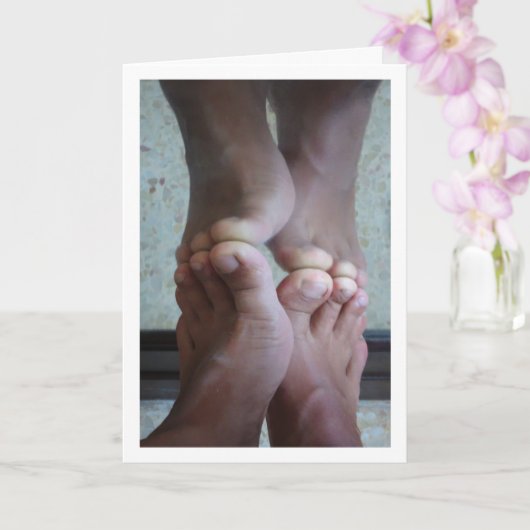 Carte Réflexion des pieds dans le portrait miroir (Orchidée)