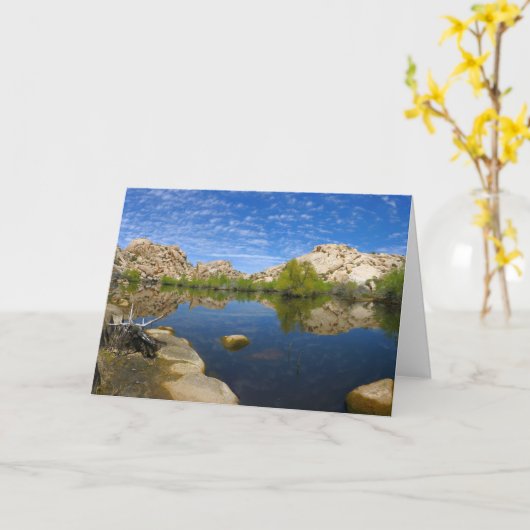 Carte Réflexion du barrage Barker à Joshua Tree II (Fleur jaune)