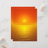 Carte Réflexion du coucher de soleil (Devant/Arrière en situation)