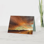 Carte Réflexion Du Coucher De Soleil Avec Une Sympathie (Dos)