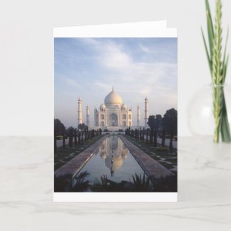 Carte Réflexion du Taj Mahal à Âgrâ, uttar pradesh, Inde