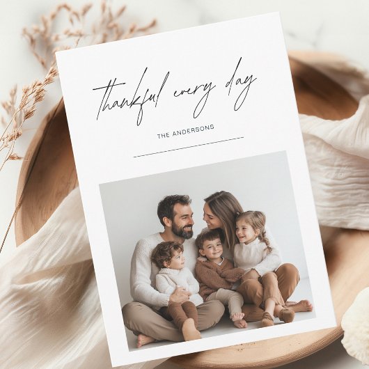 Carte Réflexion minimaliste Tous Les Jours Photo Thanksg