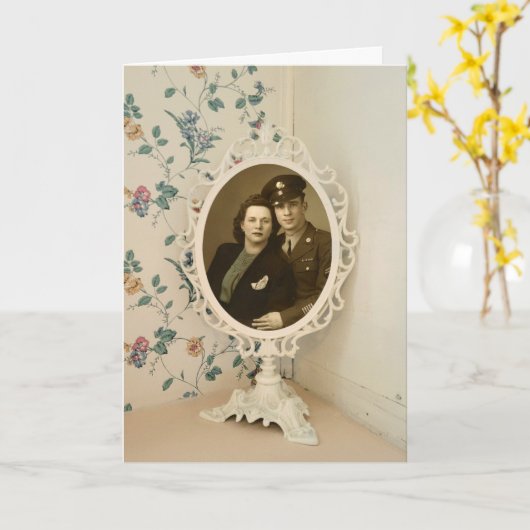 Carte Réflexion miroir de l'anniversaire (Fleur jaune)