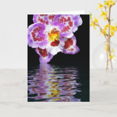 Carte Réflexion orchidée (Fleur jaune)