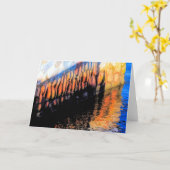 Carte Réflexions Abstraites (Fleur jaune)