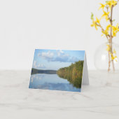 Carte "Réflexions d'automne au long étang " (Fleur jaune)