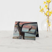Carte "Réflexions de la nature : Un Kangourou sur la pla (Fleur jaune)