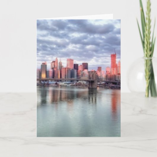 Carte Réflexions magnifiques de vue et de ville de matin (Devant)